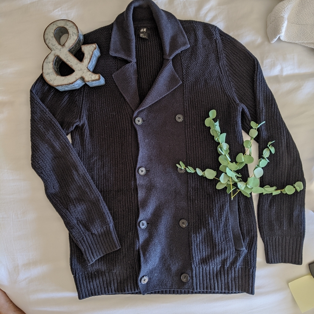 H&M Navy Blue Cardigan sweater